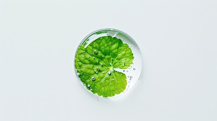 Centella Asiatica (Gotu Kola) Leaves with Dewdrops