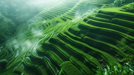 Bali Rice Terraces, Indonesia - Lush green rice paddies