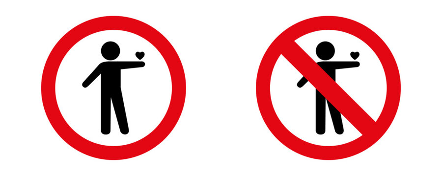 Se&ntilde;al&eacute;tica de hombre regalando un coraz&oacute;n. Concepto de amor. Formato vectorial.