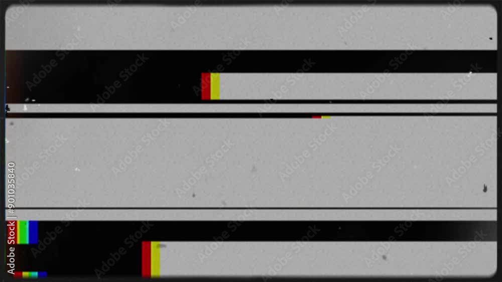 Poster old film frame style with blocky shapes in fast motion and texture effects