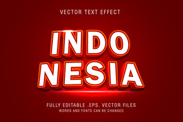 Indonesia text effect