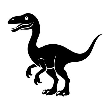 recommend clip art: A cute silhouette dinosaur vector illustration