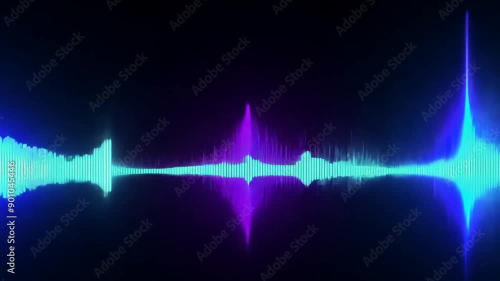 Poster dynamic audio equalizer bars dancing to sound frequencies generative ai