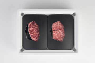 raw meat packed