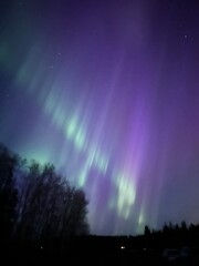 aurora over the clouds