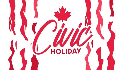 animated video happy canadian civic holiday banner