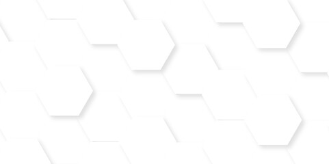 Fototapeta premium Abstract 3d background. Abstract white background with hexagons. Abstract hexagon polygonal pattern background vector. seamless bright white abstract honeycomb background.