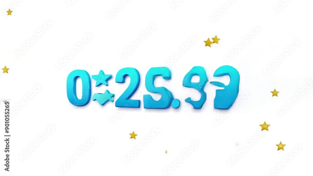 Poster animated number counter displaying reviews for online shopping platform generative ai