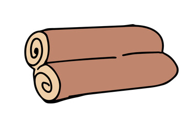 Cinnamon hand drawn illustration. Aromatic spice ingredient. Perfect for culinary designs, recipe books, and spice packaging.
