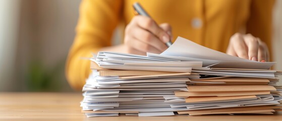 Pupils filing papers into a school s record system with organized stationery mediumshot, focus on system, pupils, and stationery, realistic, Office backdrop