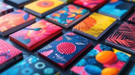 Contemporary Greetings: A Set of Modern Grid Greeting Cards