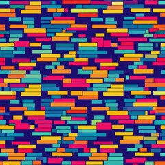seamless pattern of minimalistic digital glitches, Generative AI