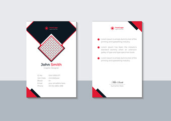 Modern office id card design template, Vector Illustrator