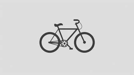 A black and white illustration of a bicycle.