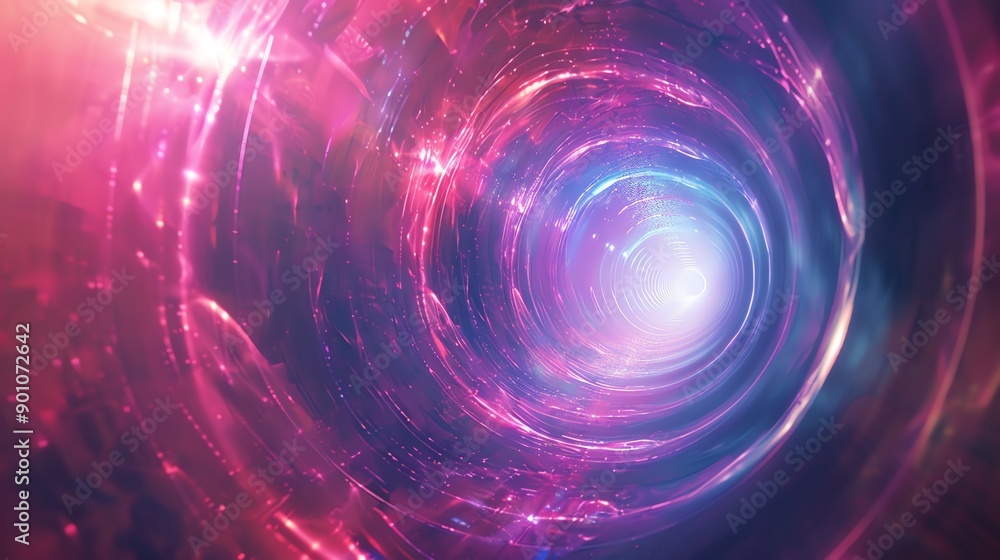 Aufkleber abstract tunnel background featuring virtual integration and progression of realitys essence