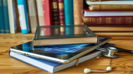 CuttingEdge Medical Knowledge Tablet Display of Diverse Ebooks and Journals