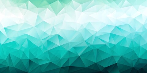 Refreshing aqua mint and white geometric shapes on a cool abstract background AI Generative