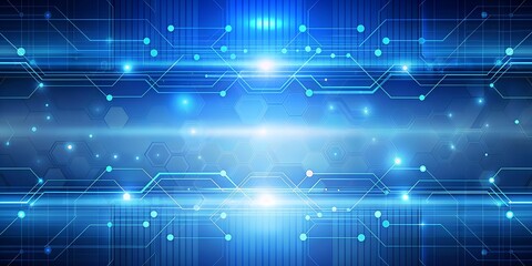 Obraz premium Abstract blue gradient Blue background Technology background Generative AI
