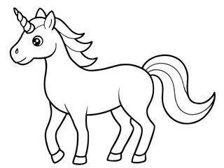 Line art of unicorn. Unicorn coloring page 
