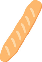 Hand drawn doodle vector illustration of Bread | Culinary food poster menu book template Icon