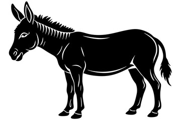 Donkey silhouette vector illustration 