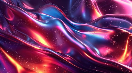 Shiny, holographic textures in an abstract design