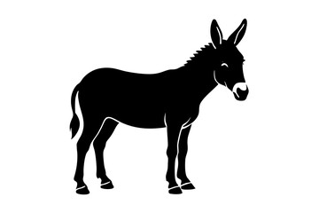 Donkey silhouette vector illustration 