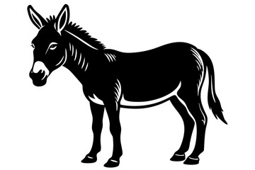 Donkey silhouette vector illustration 
