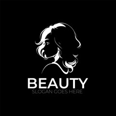 Beauty woman logo template