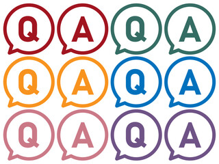 Q＆Aのアイコンセット