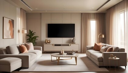 Photo interior modern design room 3d illustration