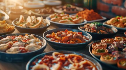 Tapas explosion featuring a variety of small