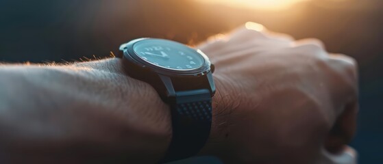 Fototapeta premium Wearable technology advancing personal health and fitness monitoring