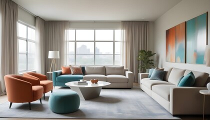 Photo interior modern design room 3d illustration