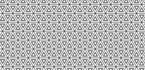 Geometric triangle with circle vector seamless pattern for background and wallpaper