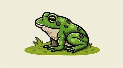 Enjoy a fun frog clipart illustration, perfect for coloring projects Ideal for kids and lovers of amphibians alike.