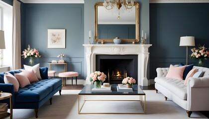 Photo interior modern design room 3d illustration