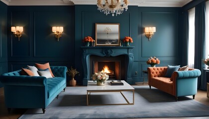 Photo interior modern design room 3d illustration