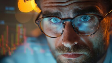 Economist analyzing economic data