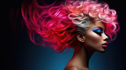 Neon vibrant waves with a futuristic touch