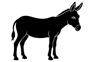 Donkey silhouette vector illustration 