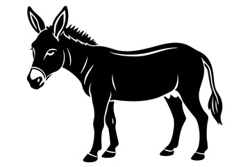 Donkey silhouette vector illustration 