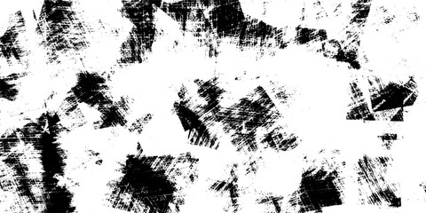 Fototapeta premium Abstract black distress texture on isolated background.