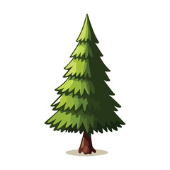 Tree cartoon vector illustration. eco botany symbol .plant nature collection.