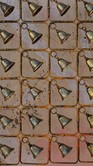 Antique Metal Bells Rust Texture Close-Up Full Color