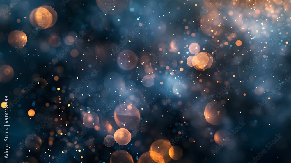 Aufkleber mesmerizing bokeh lights forming dreamy abstract shapes and organic patterns