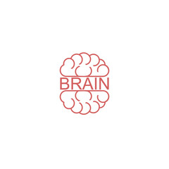 Brain word icon isolated on white background