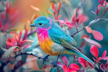 A colorful bird, HD, photo with generative ai
