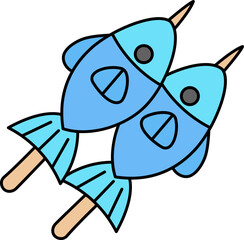 Smoked Fish Oktoberfest Illustration