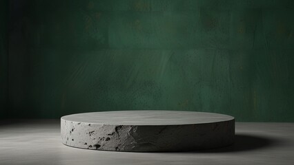 Empty Geometric Interior with Podium for Product Presentation. Made with Generative AI Technology